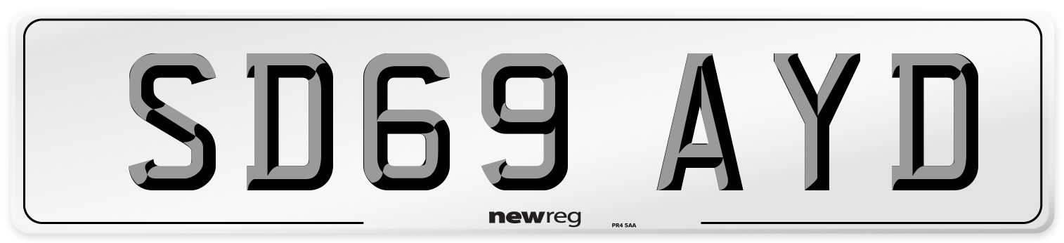 SD69 AYD Number Plate from New Reg